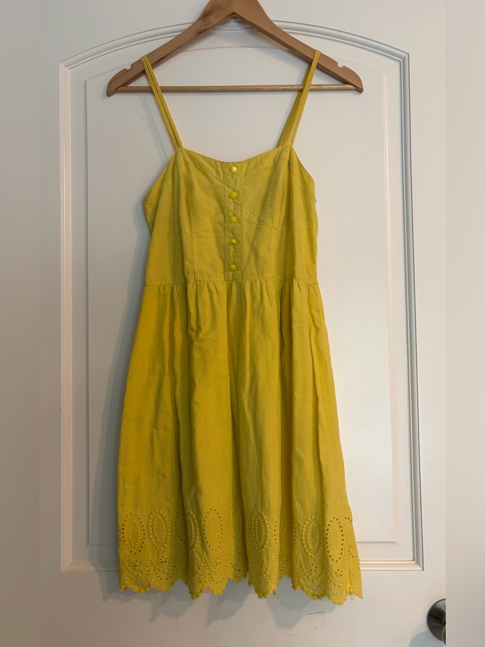 Xhilaration Yellow Eyelet Mini Dress